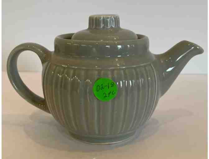 Hall China McCormick Ribbed Teapot Gray