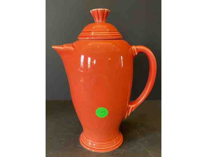 Homer Laughlin Persimmon F-114 Covered Coffee Server