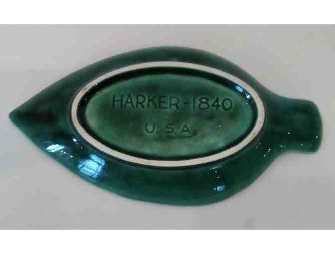 Harker Leaf Type Green Ashtray circa 1840