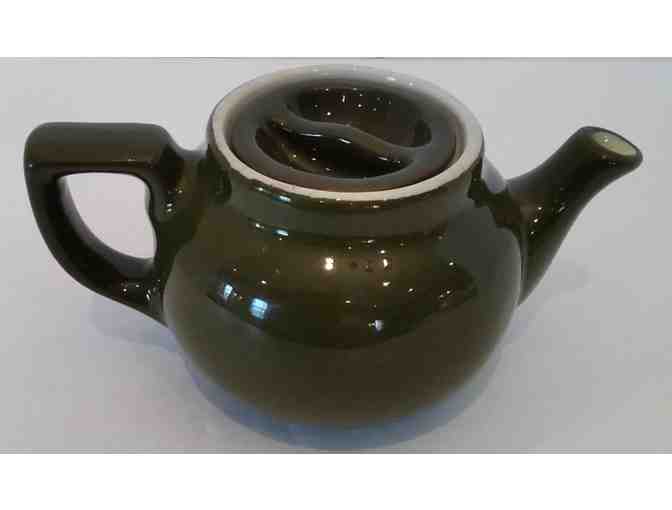 Hall China Boston Green Teapot w/Lid