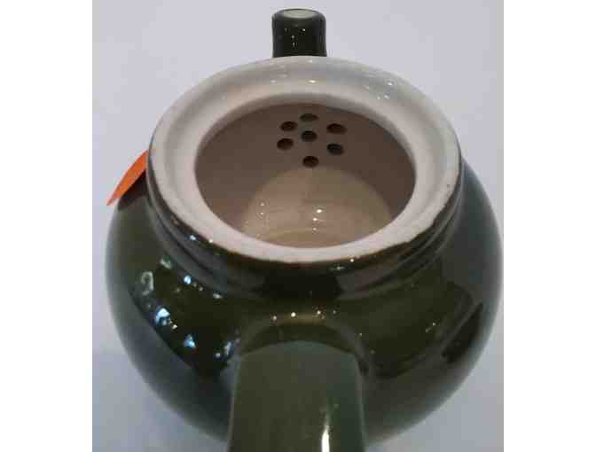 Hall China Boston Green Teapot w/Lid