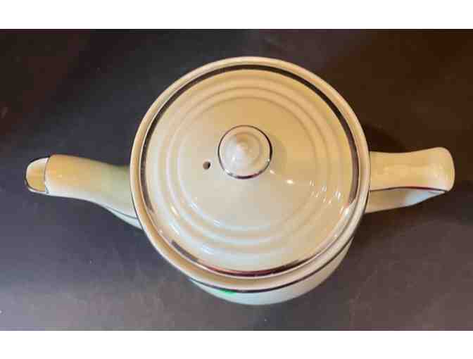 Hall China Silhouette Medallion Large Teapot