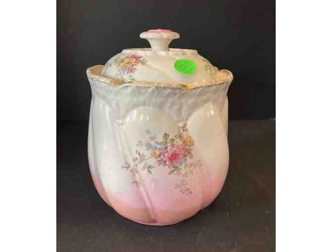 Knowles Taylor & Knowles KT&K Cracker Jar and Lid with Flowers