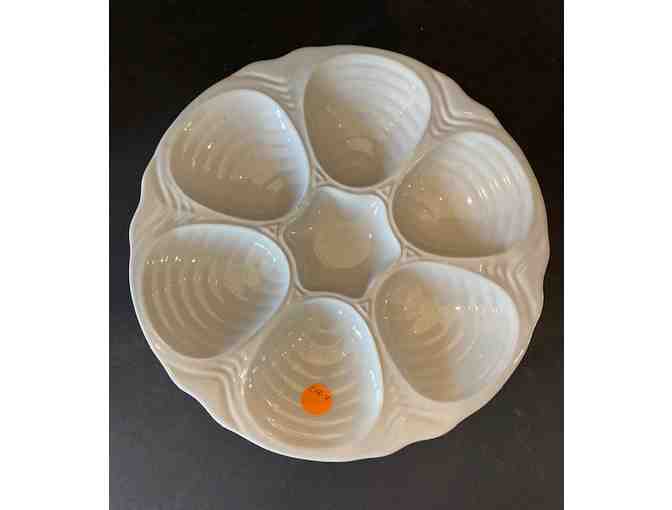 Hall China Oyster Dish in White