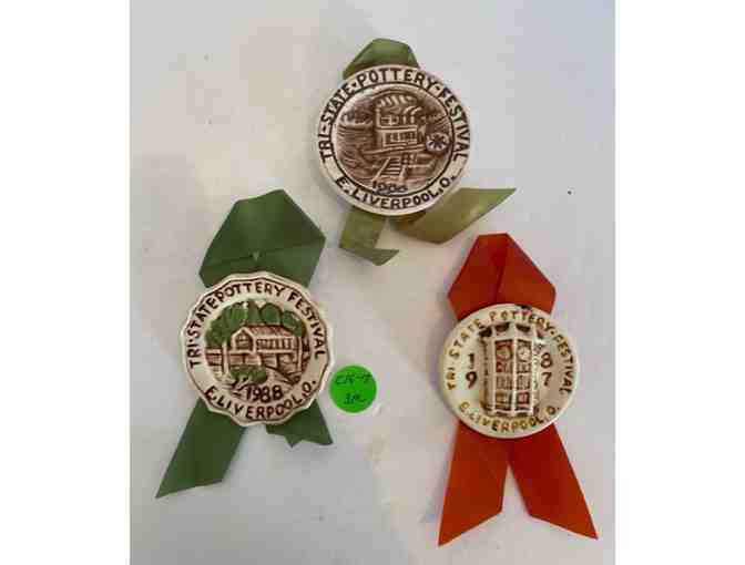 Tristate Pottery Festival Pins 3 pc.