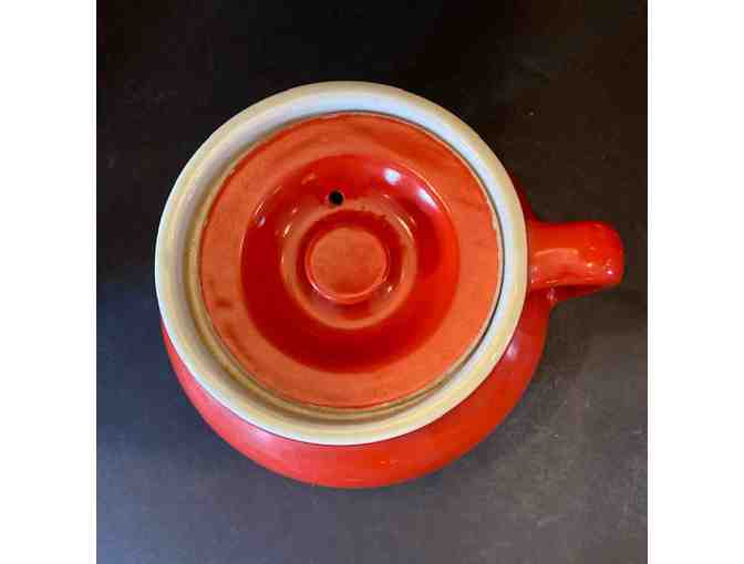 Hall China One Handle Bean Pot in Red Type Color