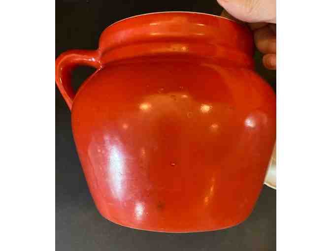Hall China One Handle Bean Pot in Red Type Color