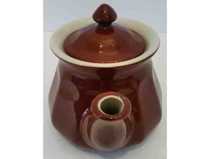 Hall China Belleveu Teapot Engobe Brown with Lid