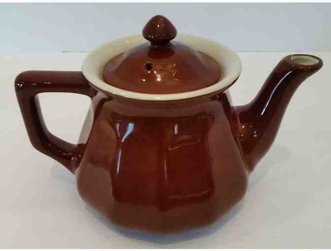 Hall China Belleveu Teapot Engobe Brown with Lid