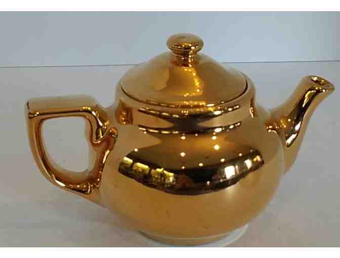 Hall China Golden Glo Small Teapot w/Lid
