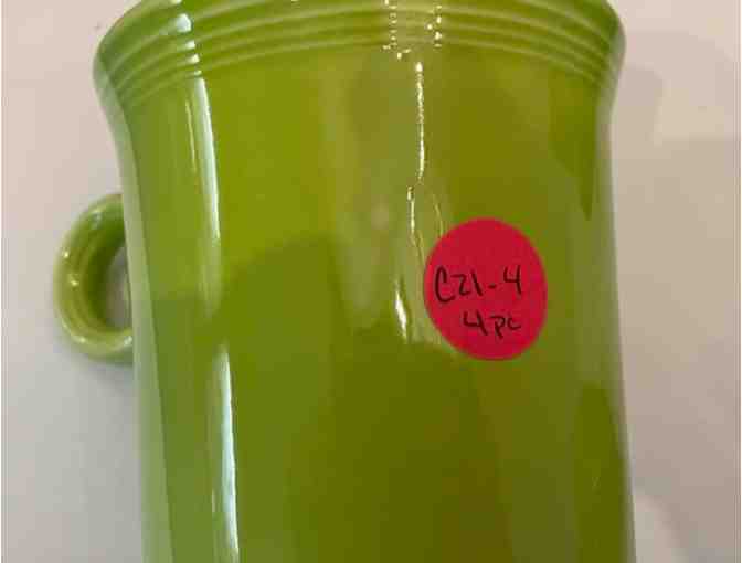 Homer Laughlin Fiesta Mugs & Cups (4 pcs.) Lemon Grass & Turquoise