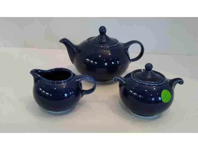 Hall China Morning Tea Set Cobalt Blue
