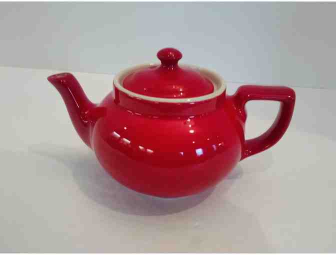 Hall China Boston Teapot Red with Lid