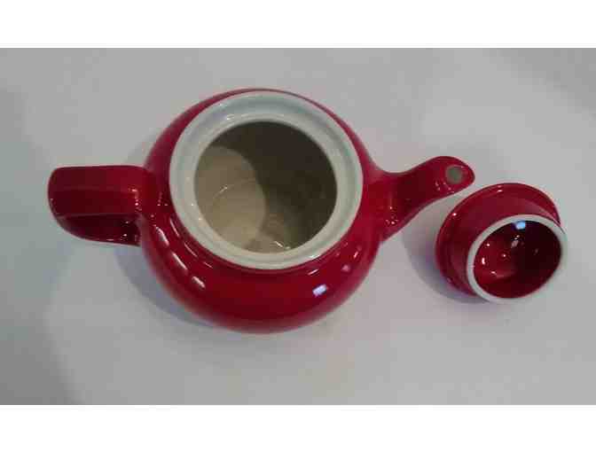 Hall China Boston Teapot Red with Lid