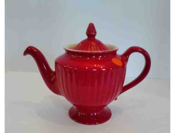 Hall China Los Angeles Teapot Red with Lid