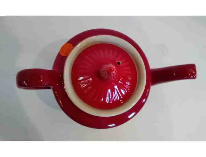 Hall China Los Angeles Teapot Red with Lid