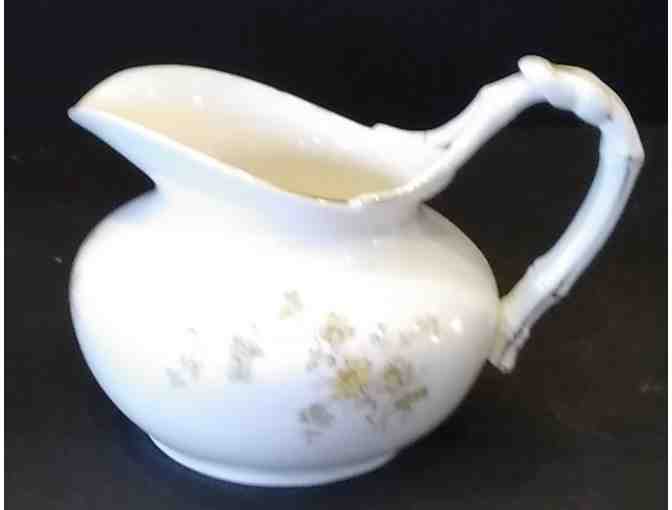 Lotus Ware Knowles Taylor Knowles Pitcher with Flowers