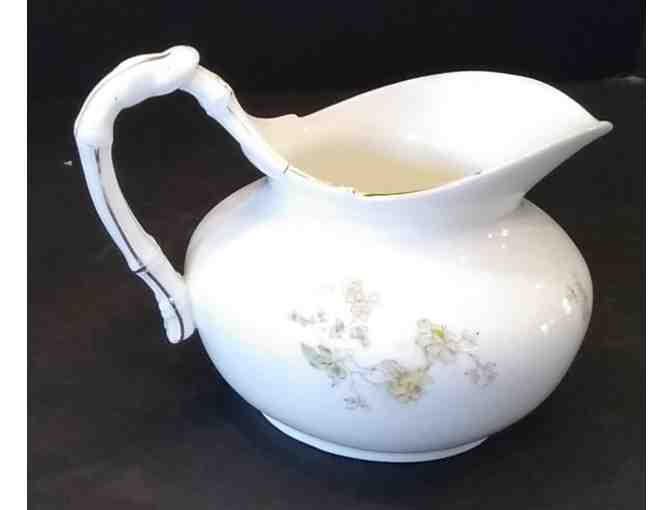 Lotus Ware Knowles Taylor Knowles Pitcher with Flowers