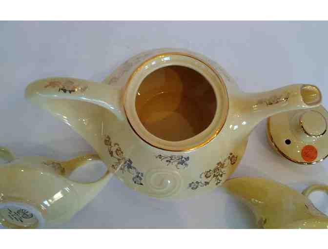 Pearl China Yellow Teapot + Cream & Sugar Set