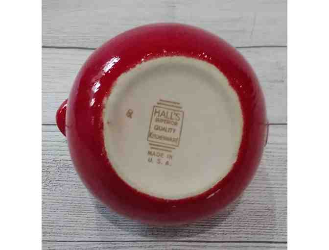 Hall China Kitchenware #2 Ball Jug 1950's Red & White