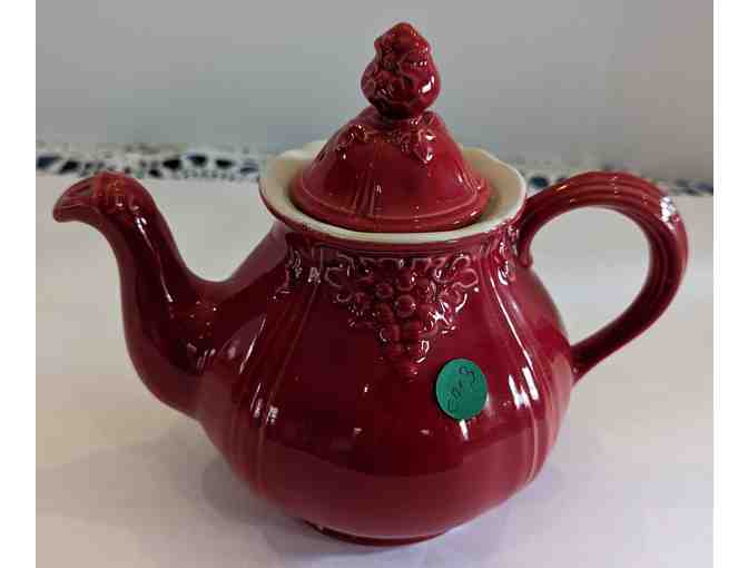 Hall China Grape Red Teapot