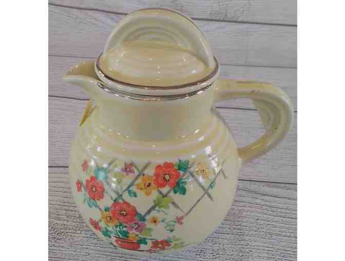 Hall China Floral Teapot with Lid