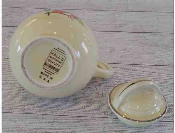 Hall China Floral Teapot with Lid
