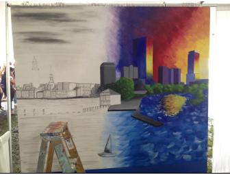 'Defining Boston's Skyline' 5' by 6' Painting