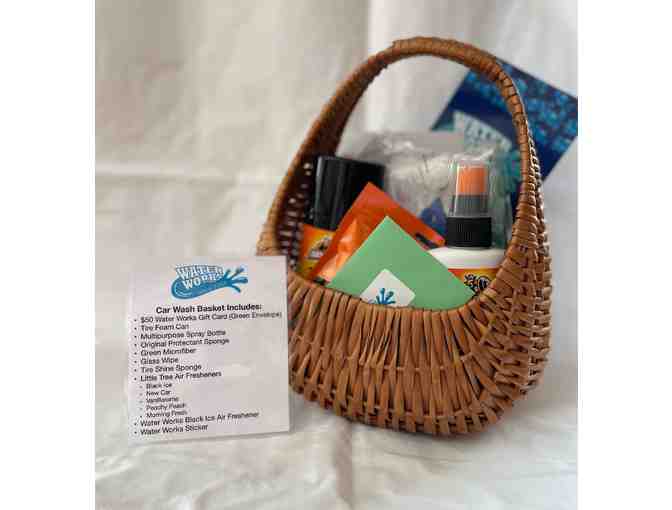 Water Works Car Wash Basket and Gift Card