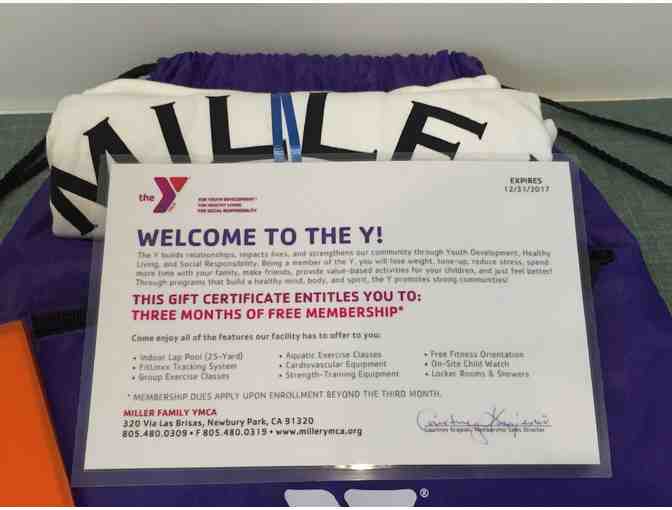 Miller Family YMCA- 3 Month MEMBERSHIP Plus Swag!