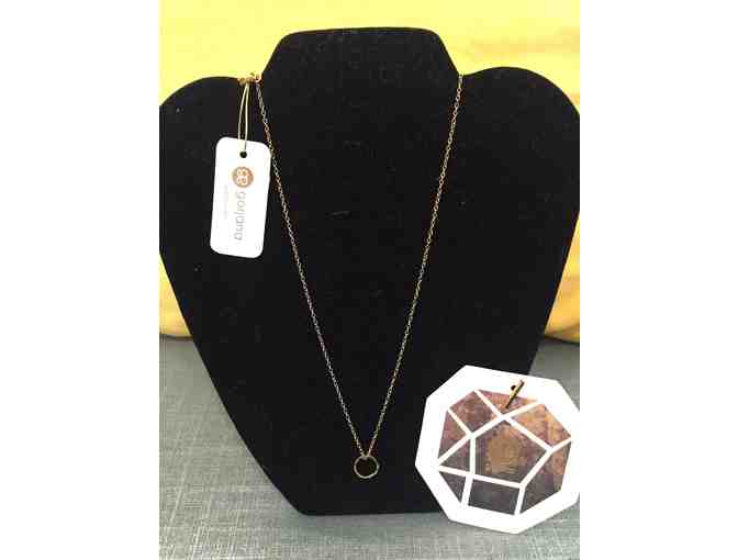 Gorjana Jewelry- 18K Small Circle Necklace & Smokey Quartz Bracelet!