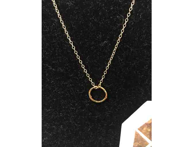 Gorjana Jewelry- 18K Small Circle Necklace & Smokey Quartz Bracelet!