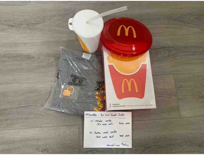 McDonald's- Basket of Fun #1 + CARDS for 12 Extra Value Meals & 10 McCafe's!