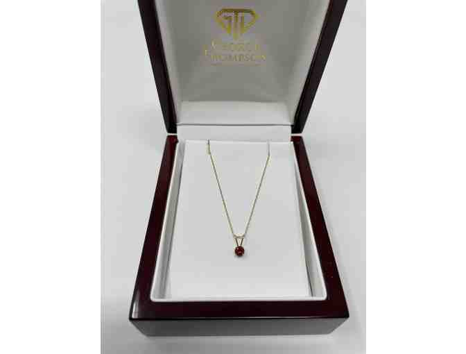 Yellow Gold and Garnet Pendant Necklace! - Photo 1