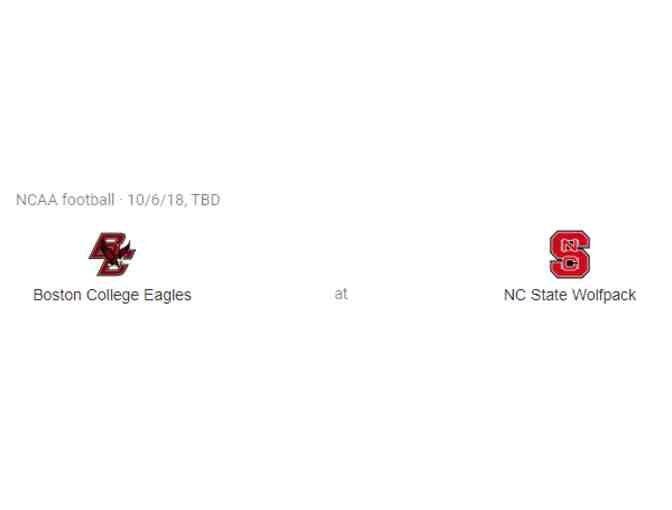 4 Tickets - North Caroline State University vs Boston College (Football) - Photo 1