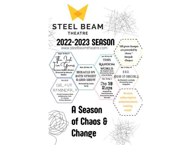 Two (2) Tickets for Steel Beam Theatre in Downtown St. Charles