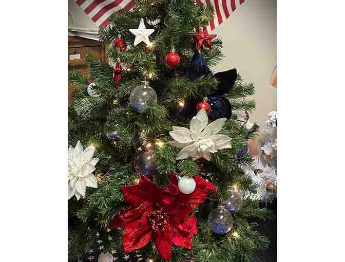 Decorated Tree - Red, White and Blue
