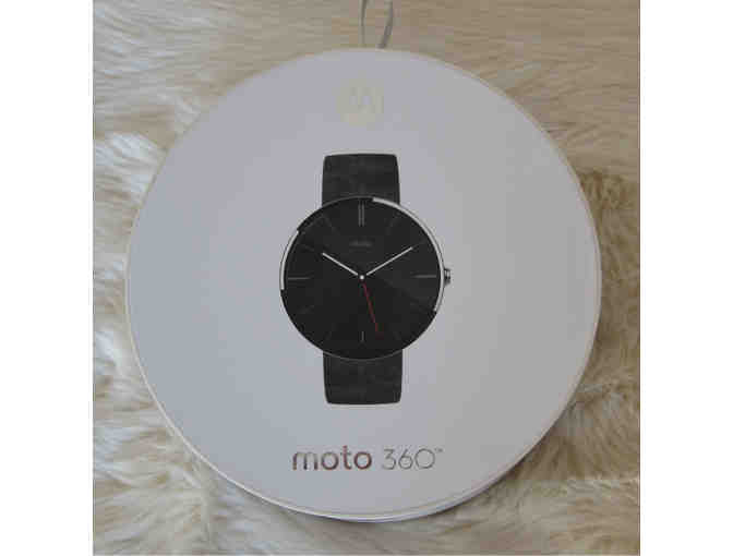 Moto 360 - Smart Watch (Stone leather band) - Smart Gift Set #2