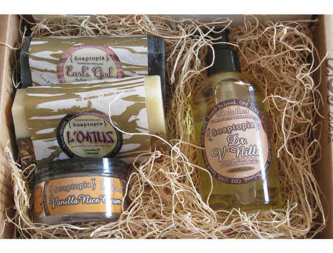 Soaptopia -  Gift Box of Natural Soap, Oil and Body Balm