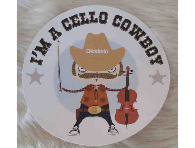 Cello Cowboy Gift Set #5 - Small T-shirt , Metronome Tuner, Sticker, Survival Guide
