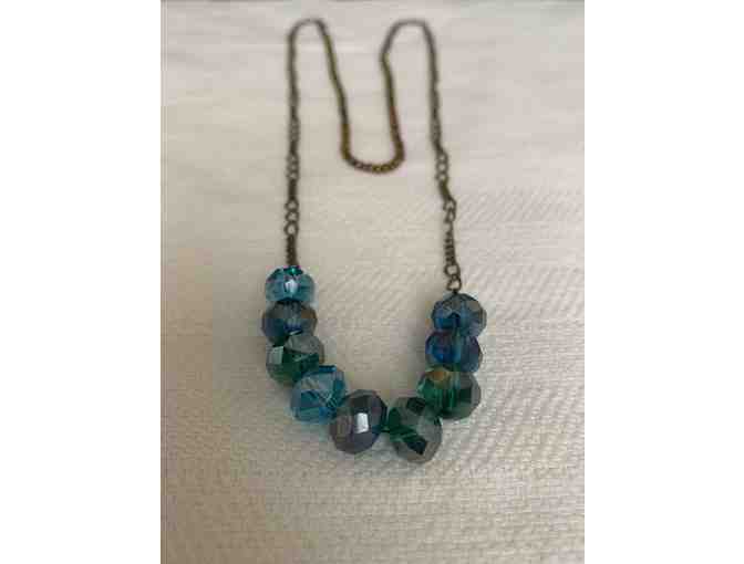 One Wing Design by Molly Lague- Blue Beaded Necklace