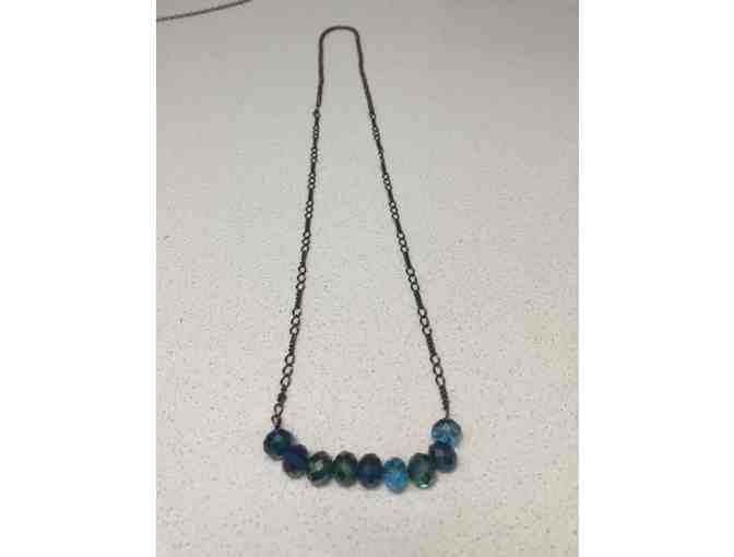 One Wing Design by Molly Lague- Blue Beaded Necklace