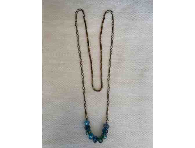 One Wing Design by Molly Lague- Blue Beaded Necklace