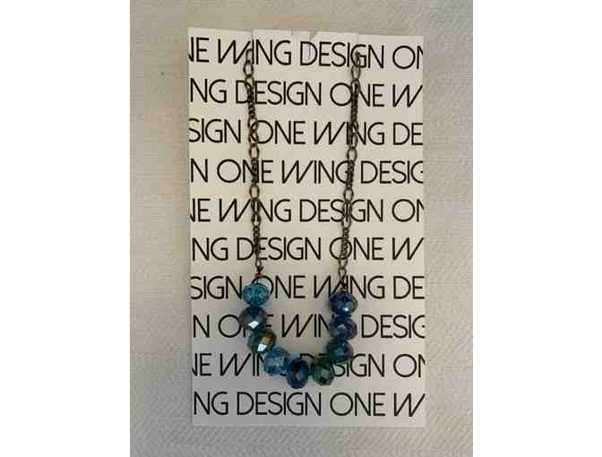 One Wing Design by Molly Lague- Blue Beaded Necklace
