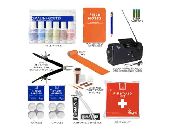 Classic Prepster with Monogram | Two-Person | 3-Day Emergency Kit Bag