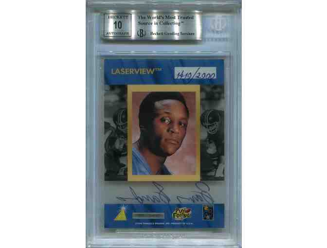 Barry Sanders Detroit Lions BGS Certified Authentic Autograph - 1996 Laserview Inscription