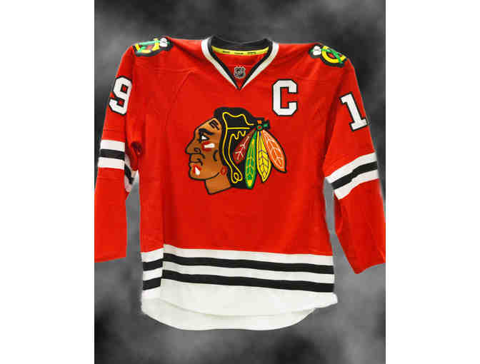 #19 Jonathan Toews Blackhawks Autographed Game Model Jersey with Team COA