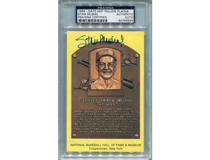 Stan Musial St. Louis Cardinals PSA/DNA Certified Auth. Autograph - Hall of Fame Plaque