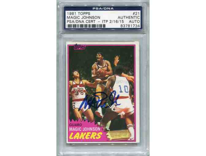 Magic Johnson Los Angeles Lakers PSA/DNA Certified Authentic In-The-Presence (ITP) Autogra