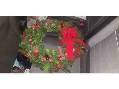 Fully Decorated Christmas Wreath